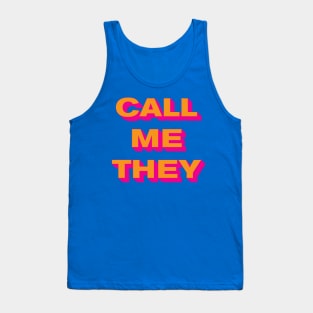 Call Me They (Orange on Pink) Tank Top